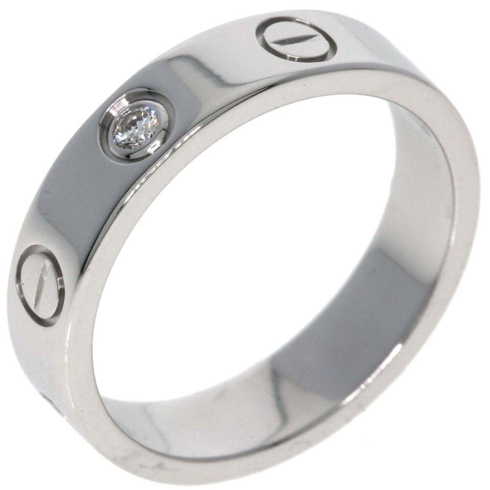 CARTIER 18k Silver Diamond Love Ring #47 - Picture 2 of 8